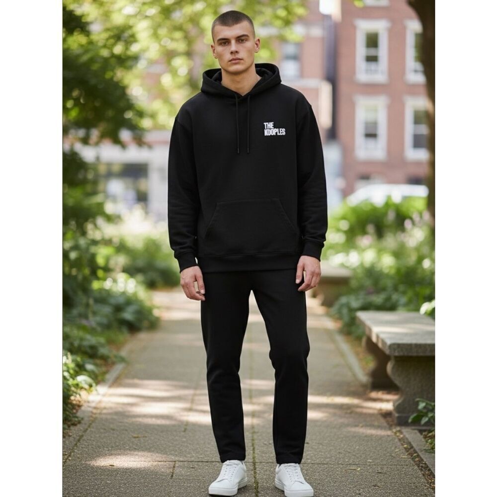 $250 The Kooples black graphic hoodie sweatshirt NWT